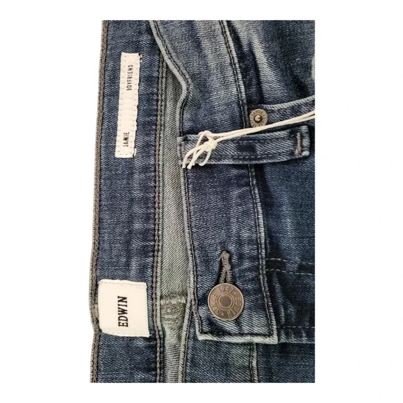 Edwin Jamie boyfriend cropped jeans Womens Size 8 New - Picture 2 of 6
